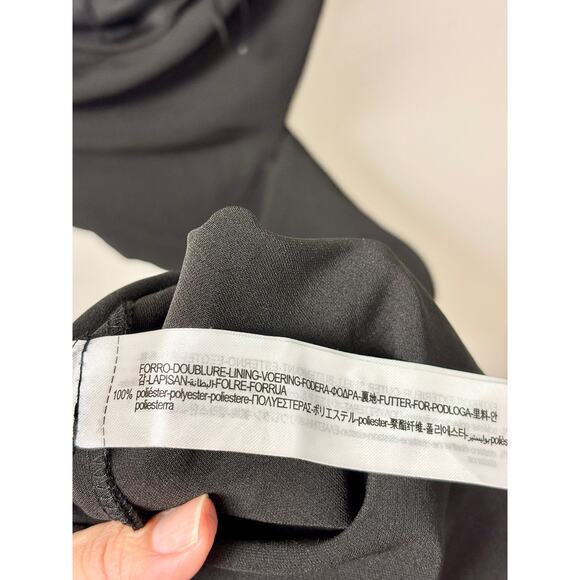 NWT Zara Asymmetric Cutout Midi Dress with Chain Accent Black Women's Size M - Picture 6 of 6